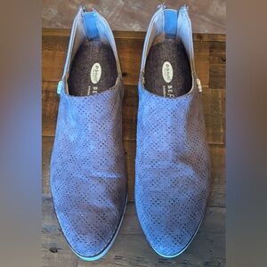 Dr Scholls Suede Perforated Loafers in Gray